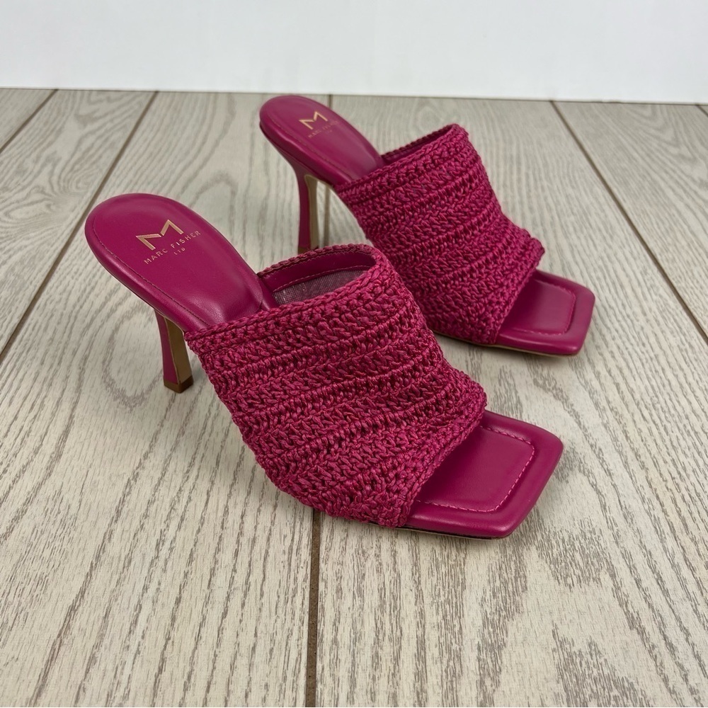 Marc Fisher LTD Women's Dako Woven Sandals 8M Medium Pink $140